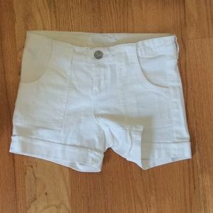 KUT white denim shorts